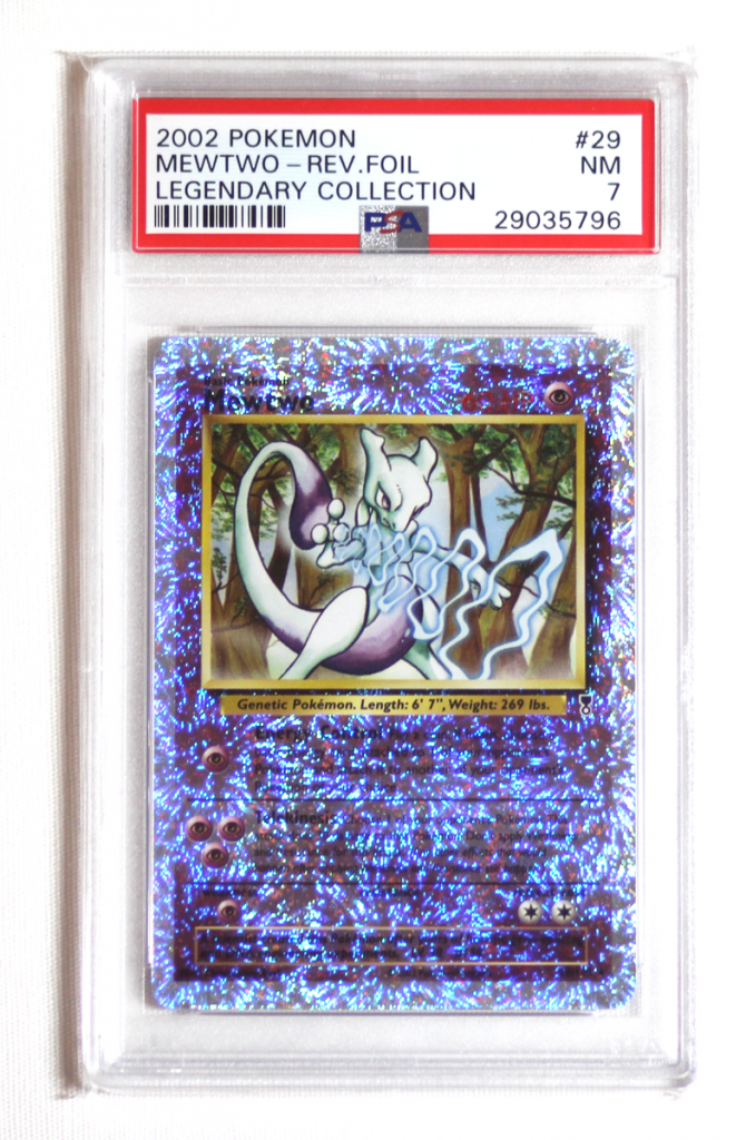 2002 POKEMON LEGENDARY COLLECTION 29 MEWTWO REVERSE HOLO PSA 7 CARD