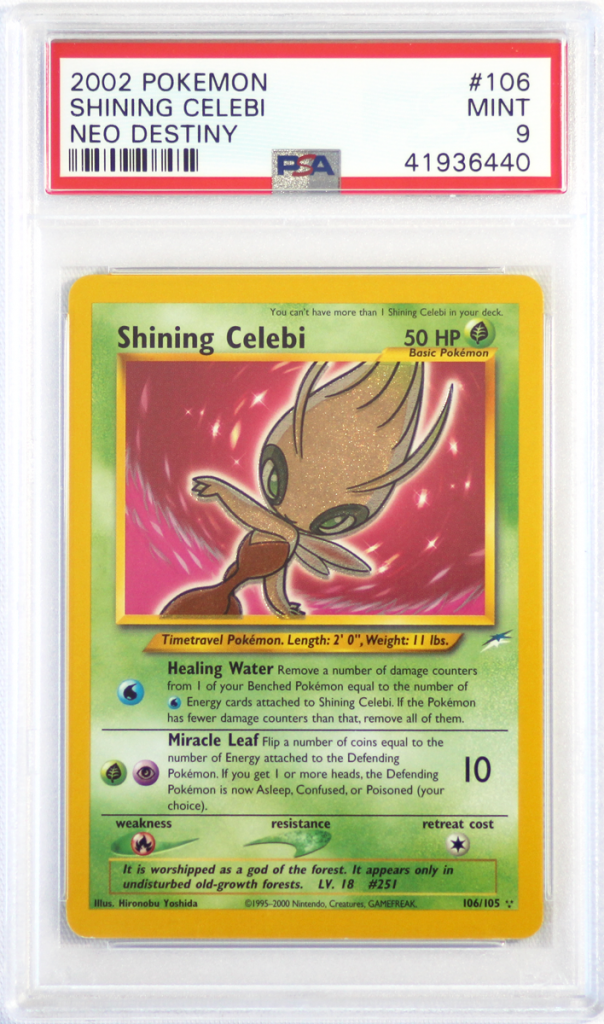 Pokemon Neo Destiny Shining Celebi Holo Psa Card Pokefeens