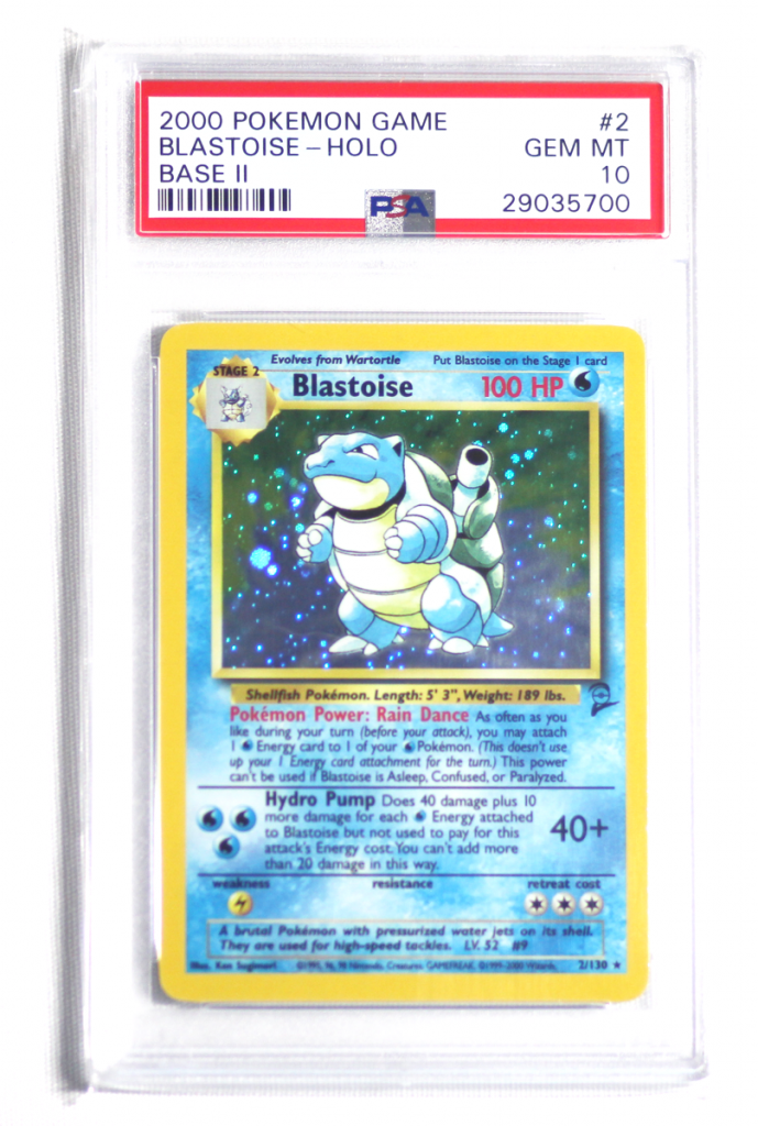 2000 POKEMON BASE 2 2 BLASTOISE HOLO PSA 10 CARD Pokefeens