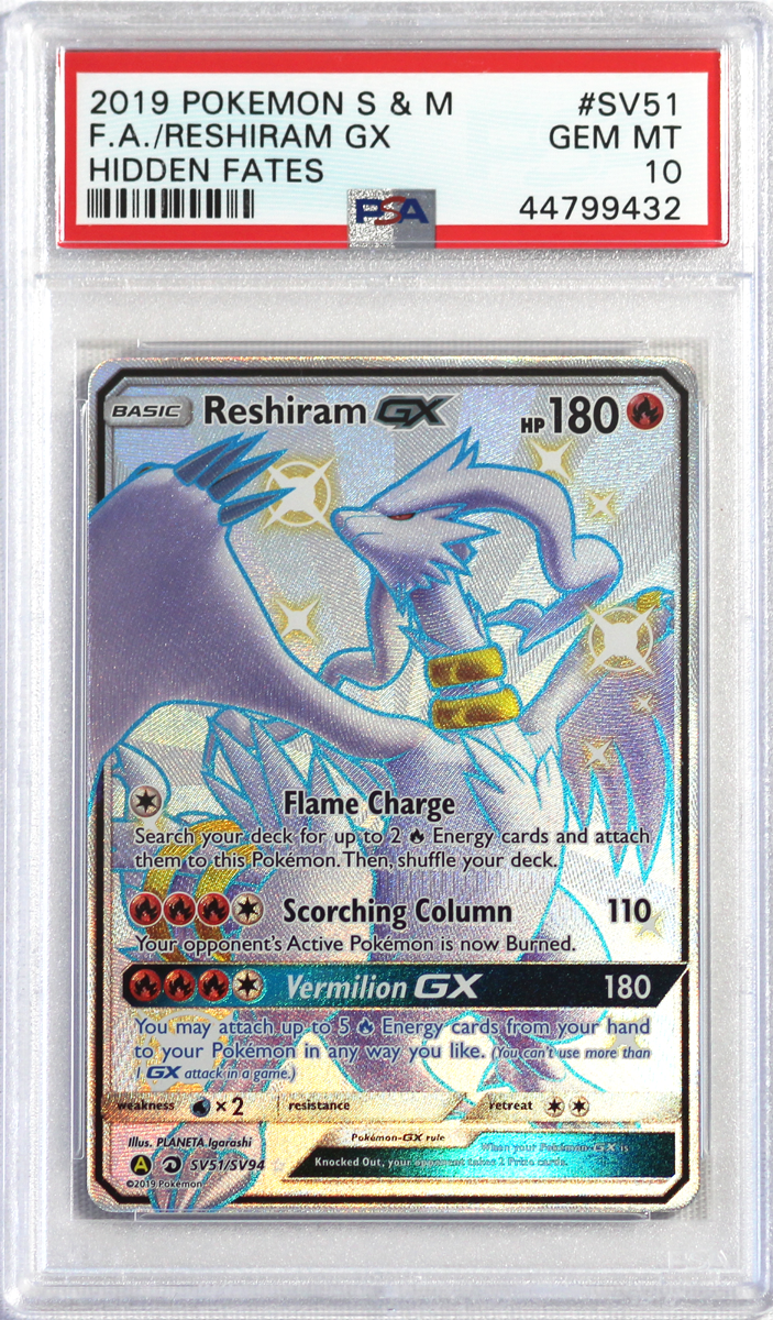 Pokemon Hidden Fates - Reshiram GX - SV51/SV94 - Ultra Rare