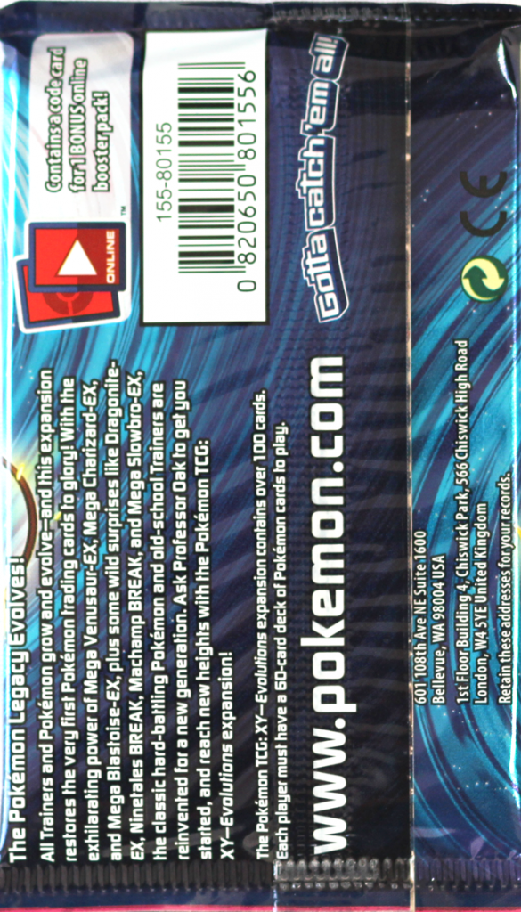 POKEMON XY EVOLUTIONS BOOSTER PACK – Pokefeens