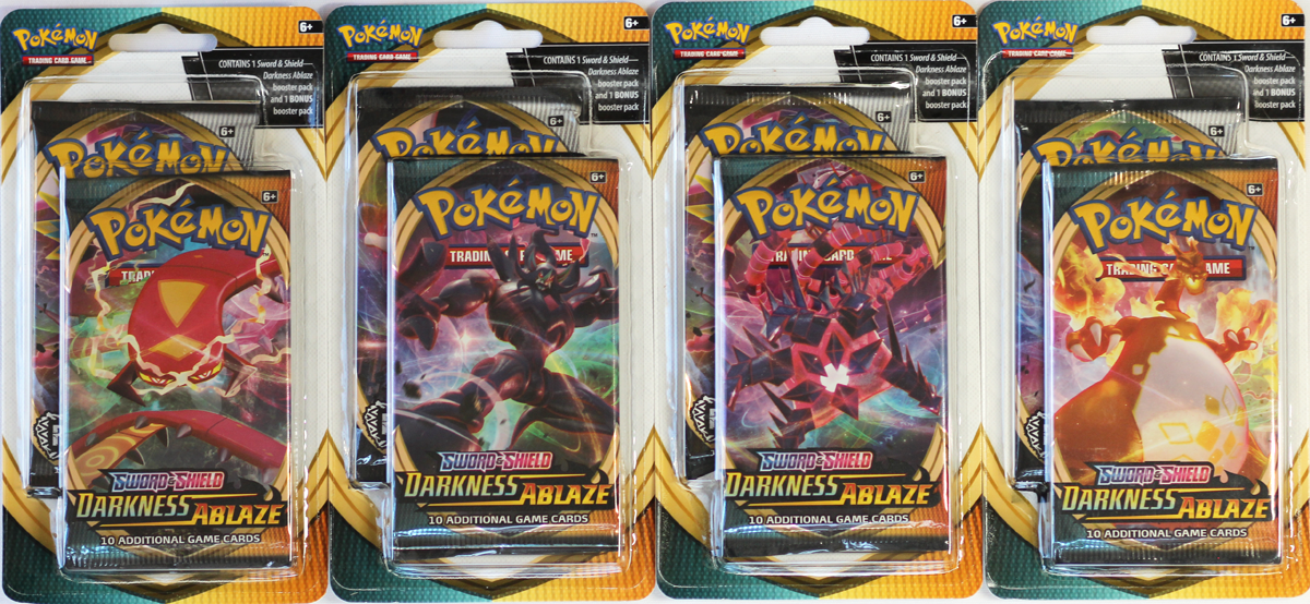 x4 Pokémon Darkness Ablaze 2-Pack Sealed Blister Pack 