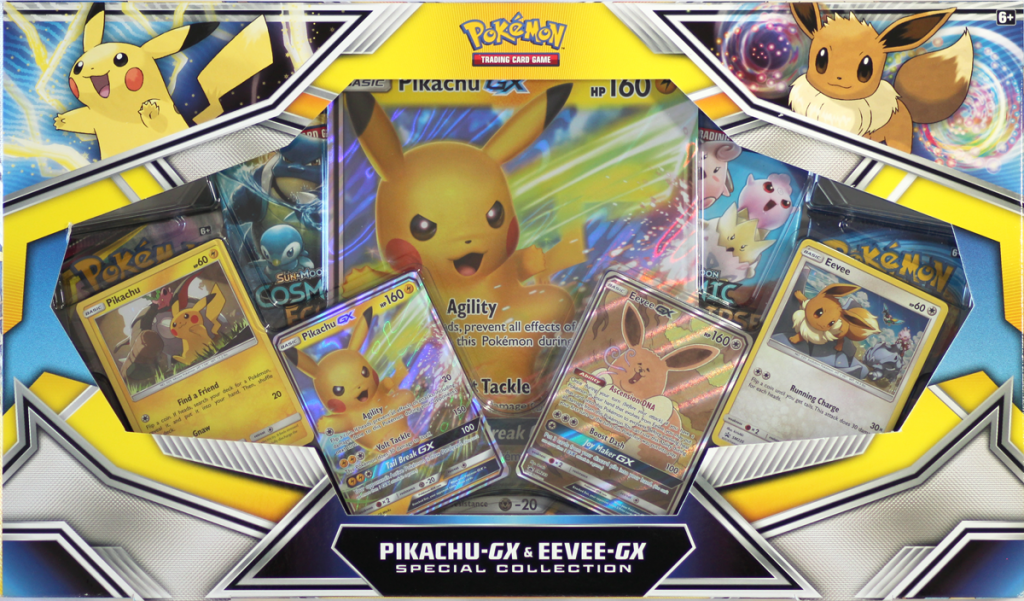 pikachu gx & eevee gx special collection box