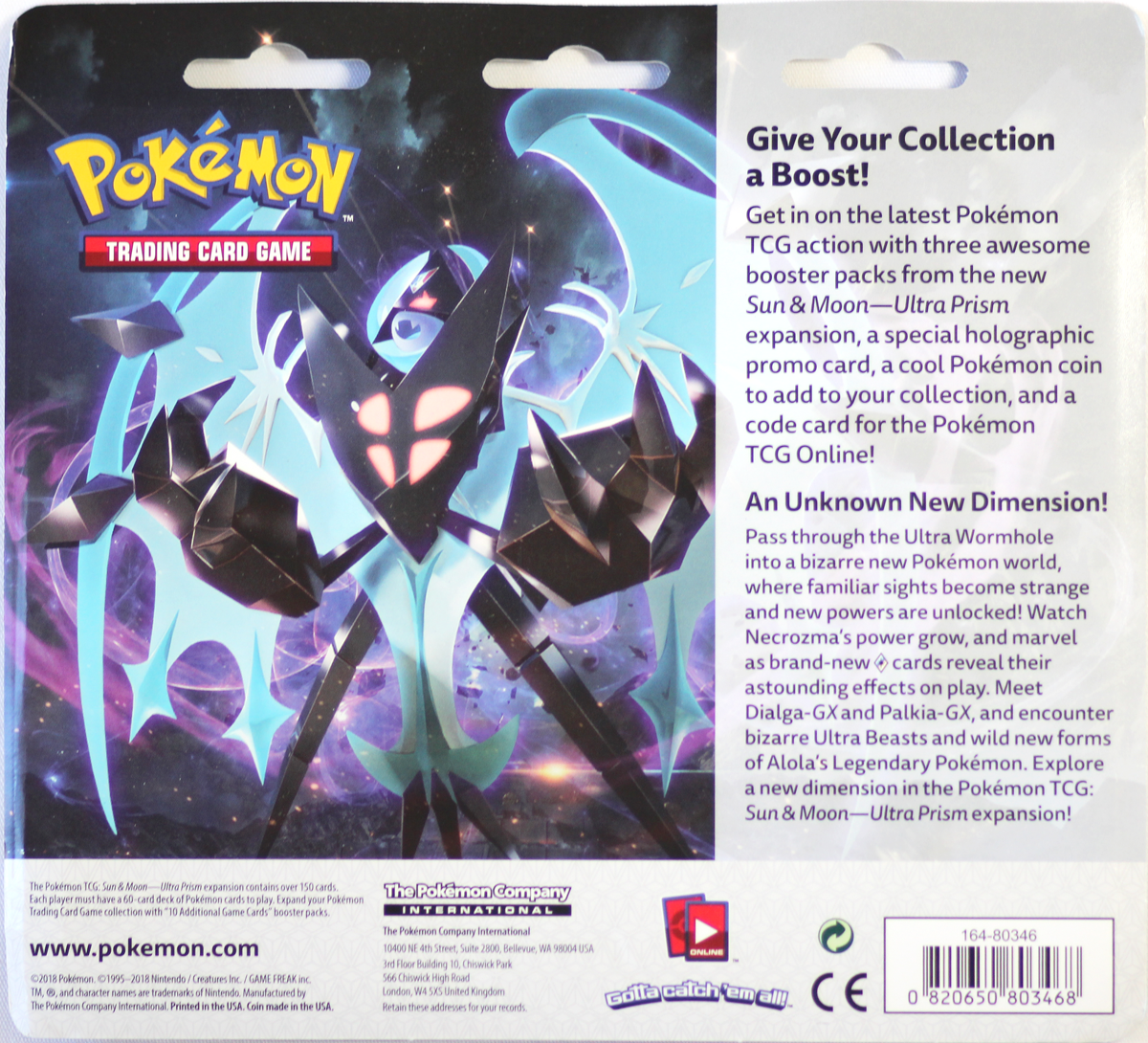 Pokemon Sun & Moon Ultra Prism 3-Pack Booster Blister Pack Alolan Vulpix Promo