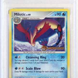 2007 POKEMON DIAMOND & PEARL- 52- PRE RELEASE LUXIO- PSA 7 CARD – Pokefeens