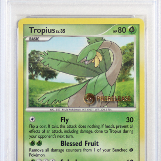 2009 POKEMON PLATINUM RISING RIVALS- 52- PRE RELEASE TROPIUS- PSA