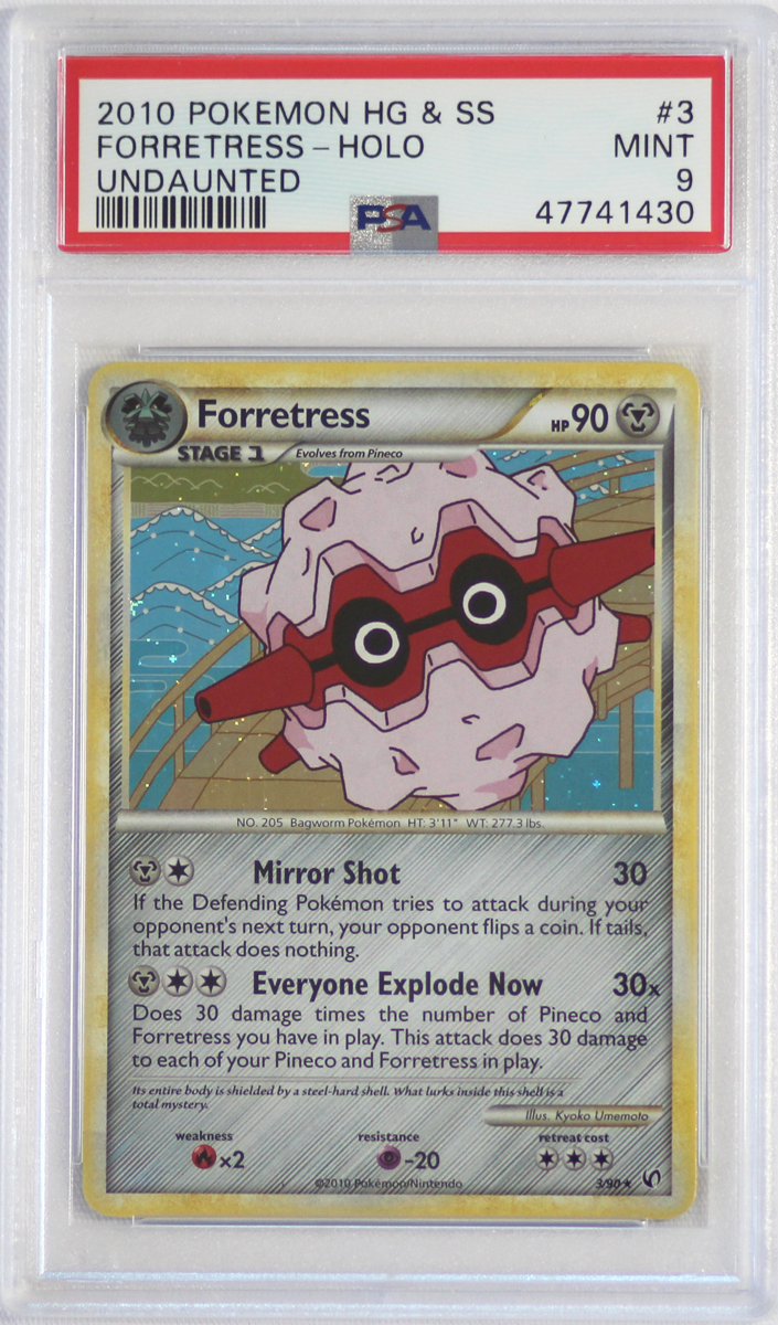 2010 POKEMON HEARTGOLD & SOULSILVER UNDAUNTED- 3- FORRETRESS- HOLO