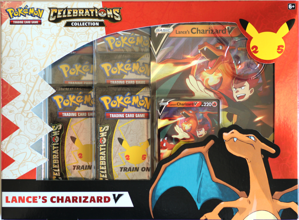 POKEMON CELEBRATIONS LANCE’S CHARIZARD V COLLECTION BOX – Pokefeens