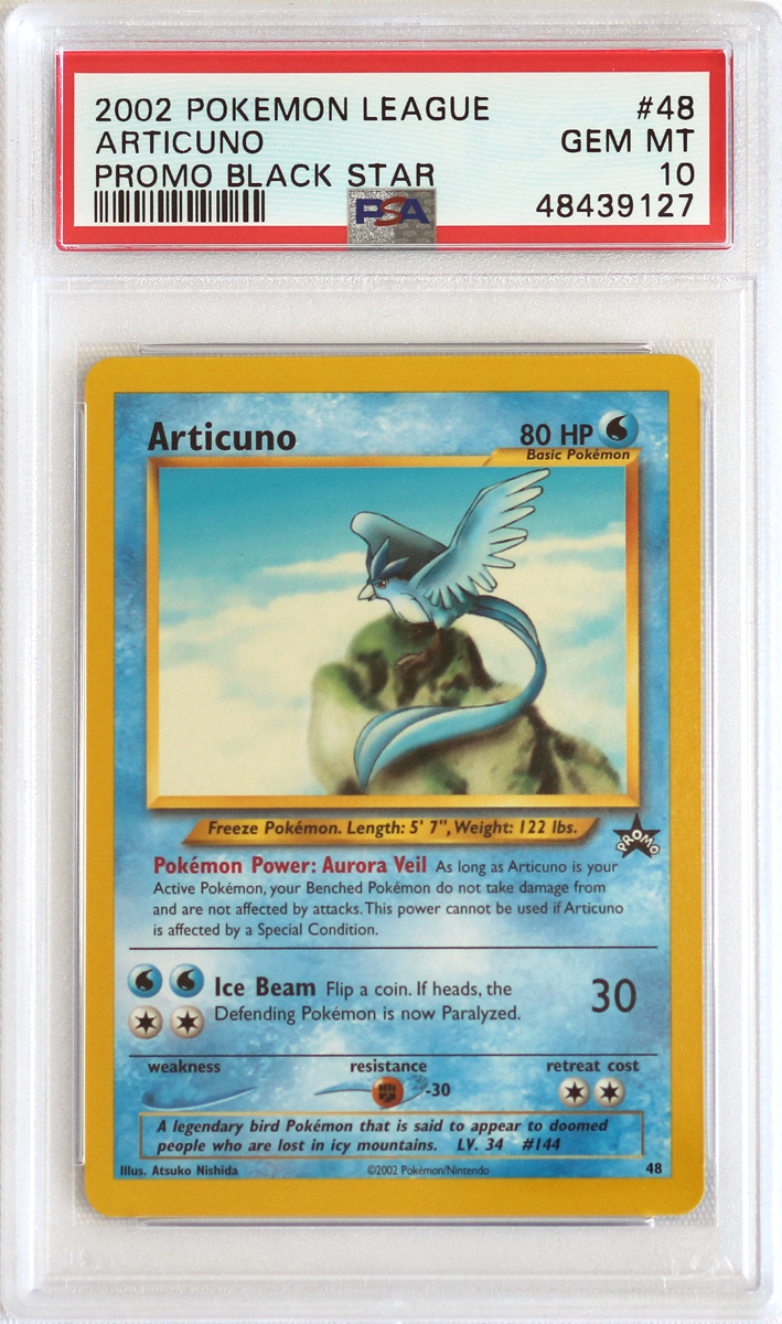 2002 POKEMON LEAGUE PROMO- 48- ARTICUNO- PSA 10 CARD