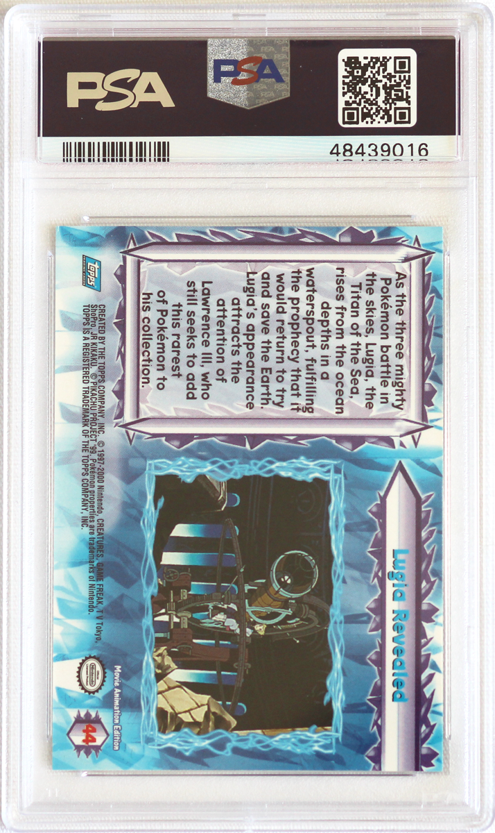 2000 TOPPS POKEMON THE MOVIE 2000- 44- LUGIA REVEALED- PSA 9 CARD