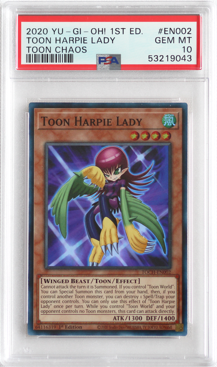 Super Rare TOCH-EN002 x3 Play set Toon Harpie Lady YuGiOh Toon Chaos 