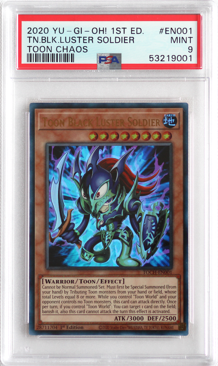 2020 YUGIOH 1ST ED. TOON CHAOS- EN001- TOON BLACK LUSTER SOLDIER 